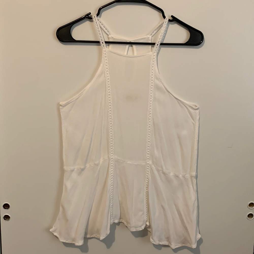 Hollister (White) Flowy Halter Style Top